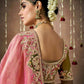 PURE TISSUE DOLA SILK SAREE WITH CONTRAST GOLDEN BLOUSE - Kimora.in