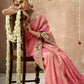 PURE TISSUE DOLA SILK SAREE WITH CONTRAST GOLDEN BLOUSE - Kimora.in