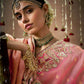 PURE TISSUE DOLA SILK SAREE WITH CONTRAST GOLDEN BLOUSE - Kimora.in