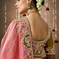 Classic Pink Dola Silk Saree with Zari & Stone Work