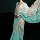 Stylish Green Shade Saree with Designer Printed Blouse
