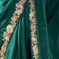 Forest Green Tissue Silk Saree with Embroidered Designer Blouse