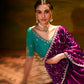Maroon Designer Silk Saree with Sequin Work & Teal Blouse
