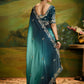 Dual Tone Saree With Zari & Sequin Embroidery