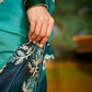 Dual Tone Saree With Zari & Sequin Embroidery