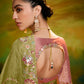 Olive green Pure Silk Saree
