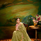 Olive green Pure Silk Saree