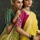 GREEN BANARASI DOLA SILK SAREE WITH EMBELLISHED BLOUSE - Kimora.in