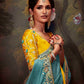 ICE BLUE DESIGNER ORGANZA SILK SAREE