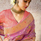 Royal Purple Banarasi Silk Saree with Traditional Zari Weaving