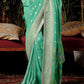 Embrace Timeless Grace with the Sea Green Serenity Saree by Kimora
