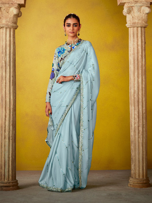 Kimora Presents Iconic New Party Wear Fancy Fabrics Sarees Collections