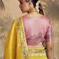 Vibrant Yellow Saree with Red Contrast Blouse