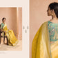 Yellow Kanjivaram Silk Saree with Sea Green Embroidered Blouse – A Timeless Heritage Ensemble