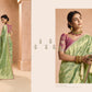 Mint Green Kanjivaram Silk Saree with Wine Embroidered Blouse – Perfect for Weddings & Festive Wear