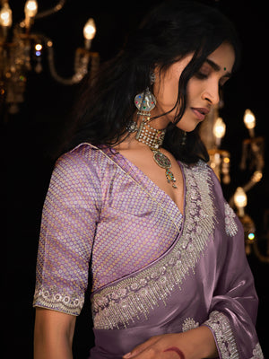 THE ROYAL GRACE – PURPLE KANJIVARAM SILK SAREE