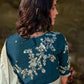 Sea Green Glass Tissue Organza Saree