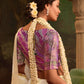 Crepe Silk Fabric Cream Color Excellent SareeCrepe Silk Fabric Cream