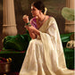 Crepe Silk Fabric Cream Color Excellent SareeCrepe Silk Fabric Cream