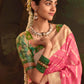 Pink Color Designer Silk Readymade/Easy Saree