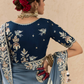 Shaded Blue Tussar Silk Saree