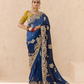 Royal Blue Tussar Silk Saree
