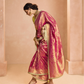 Red Kanjivaram Silk Saree with Lime Green Embroidered Blouse