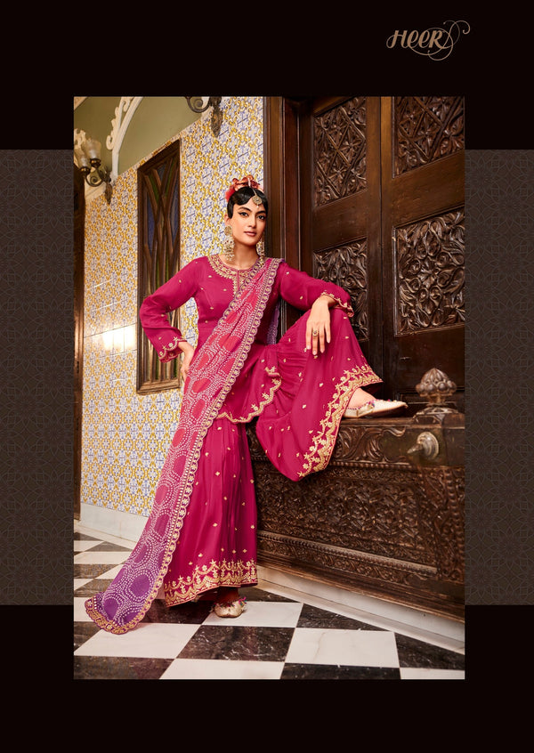 Kimora Marigold Red Designer Salwar Suit with