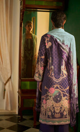 Kimora Mulberry Purple Embroidery Salwar Suit
