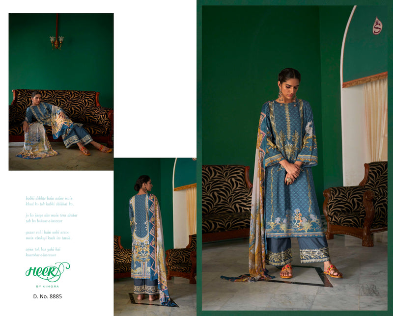 Kimora French Blue Embroidery Salwar Suit