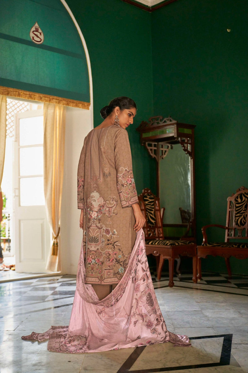 Kimora Chesnut Brownish Embroidery Salwar Suit