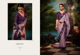 Kimora Lily Purple Woven Banarasi Soft Silk Designer Saree