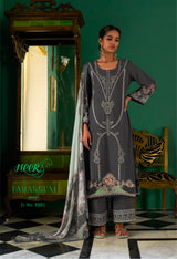 Kimora Grey Embellished Embroidered Salwar Suit