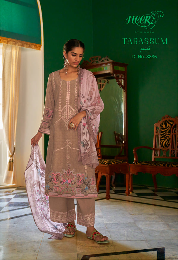 Kimora Chesnut Brownish Embroidery Salwar Suit