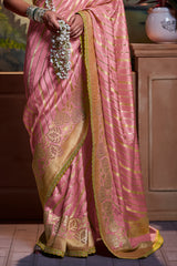 Kimora Thulian Pink Dola Silk Saree