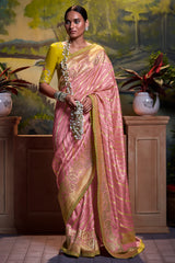 Kimora Thulian Pink Dola Silk Saree