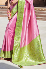 Kimora Bootylicious Watermelon Pink Paithani Saree