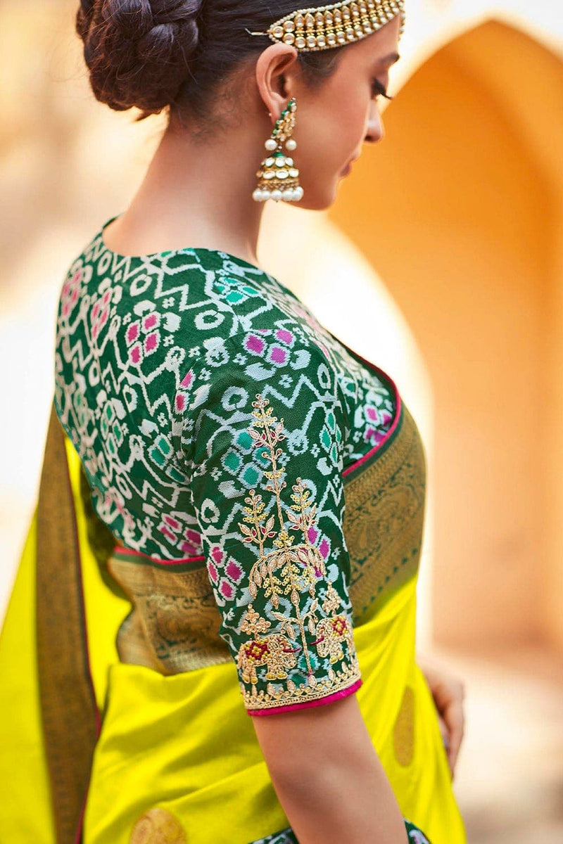 Kimora Lime Green Patola Saree