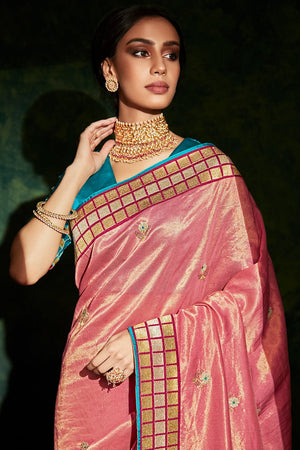 Kimora Rouge Pink South Silk Designer Saree