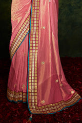 Kimora Rouge Pink South Silk Designer Saree